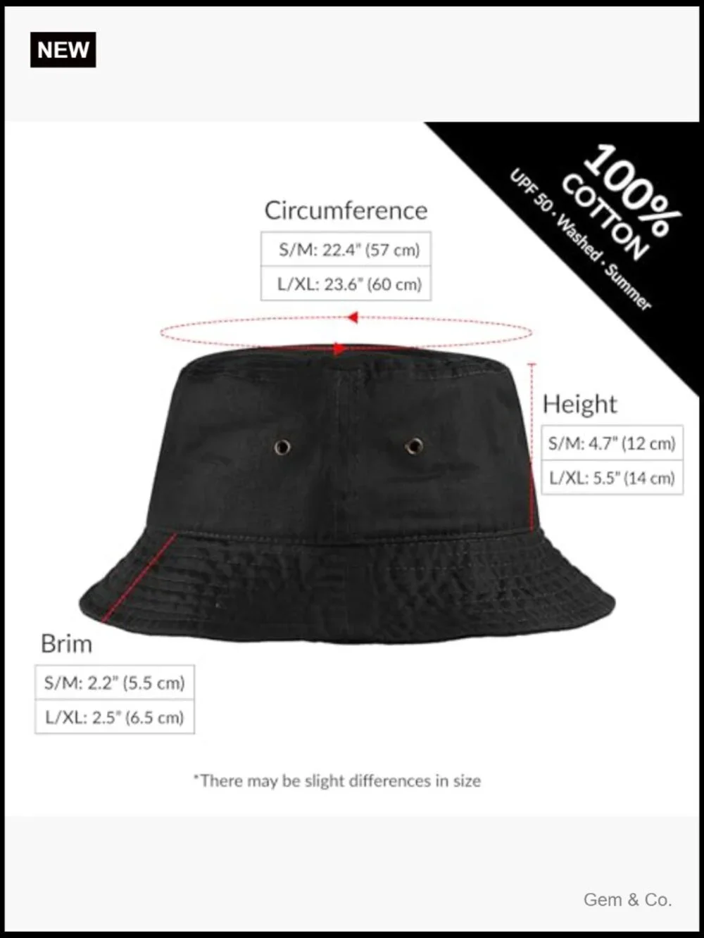 Unisex Bucket Hat UPF 50 Packable Sun Hat for Travel Fishing Hiking